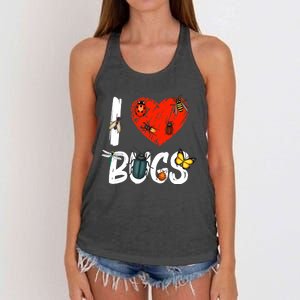 Best Bug Design For Bug Insect Entomology Lovers Women's Knotted Racerback Tank