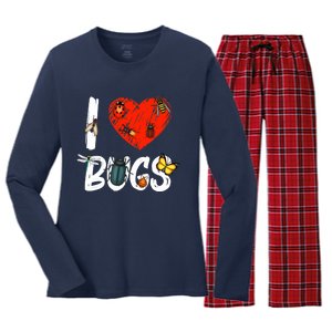 Best Bug Design For Bug Insect Entomology Lovers Women's Long Sleeve Flannel Pajama Set 