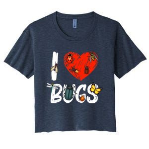 Best Bug Design For Bug Insect Entomology Lovers Women's Crop Top Tee