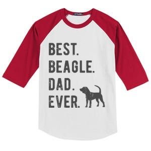 Best Beagle Dad Ever Funny Beagle Dog Lovers Dad Gift Kids Colorblock Raglan Jersey