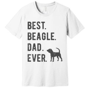 Best Beagle Dad Ever Funny Beagle Dog Lovers Dad Gift Premium T-Shirt