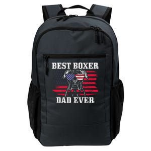 Best Boxer Dad Ever Dog Patriotic 4th Of July American Flag Daily Commute Backpack