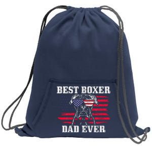 Best Boxer Dad Ever Dog Patriotic 4th Of July American Flag Sweatshirt Cinch Pack Bag