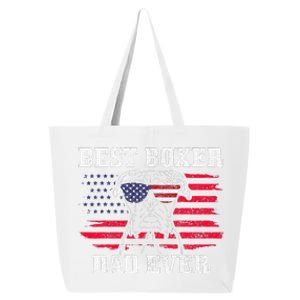 Best Boxer Dad Ever Dog Patriotic 4th Of July American Flag 25L Jumbo Tote