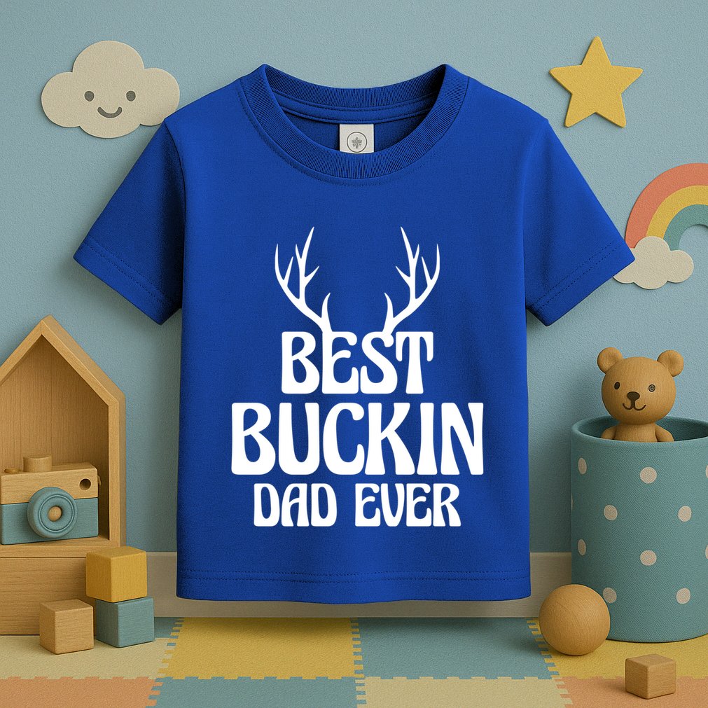 Best Buckin Dad Ever Father Dad Fathers Day Gift Toddler T-Shirt