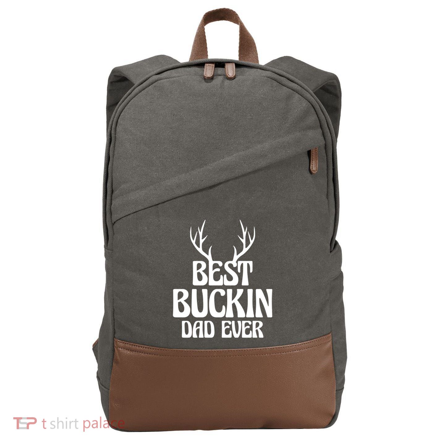 Best Buckin Dad Ever Father Dad Fathers Day Gift Cotton Canvas Backpack