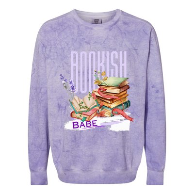 Bookish Babe Dark Romance Merch Colorblast Crewneck Sweatshirt