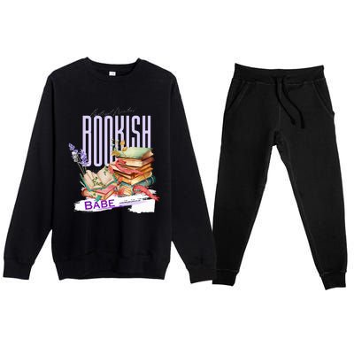 Bookish Babe Dark Romance Merch Premium Crewneck Sweatsuit Set