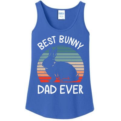 Best Bunny Dad Ever Matching Family Easter Retro Great Gift Ladies Essential Tank