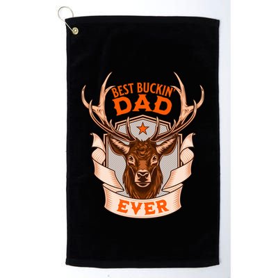 Best Buckin Dad Ever Funny Deer Hunter Buck Hunting Great Gift Golf Towel
