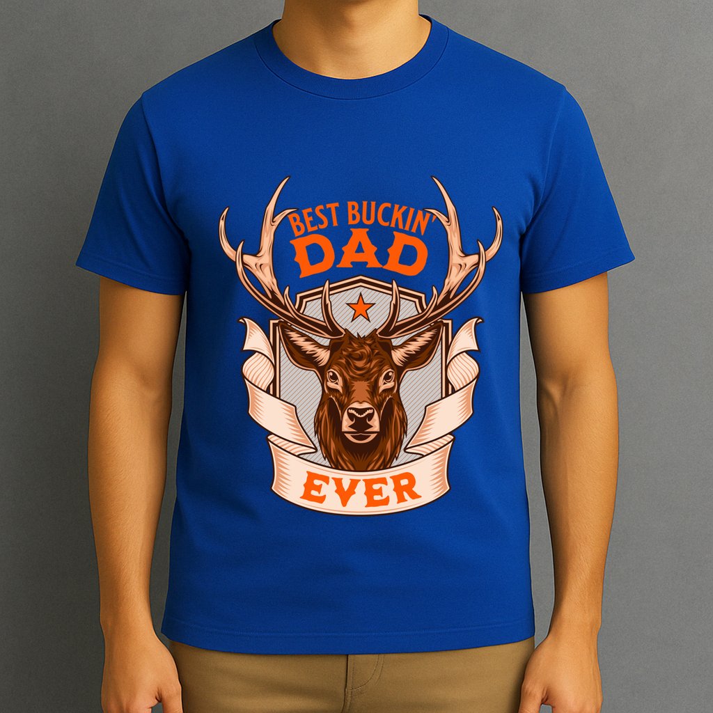 Best Buckin Dad Ever Funny Deer Hunter Buck Hunting Great Gift T-Shirt