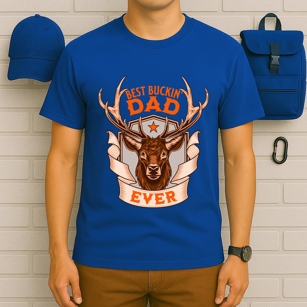 Best Buckin Dad Ever Funny Deer Hunter Buck Hunting Great Gift T-Shirt