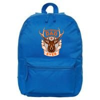 Best Buckin Dad Ever Funny Deer Hunter Buck Hunting Great Gift 16 in Basic Backpack