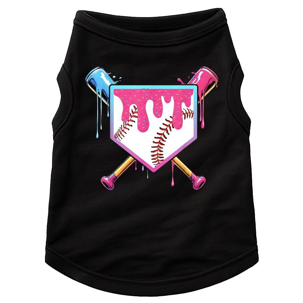 Baseball Base Drip Ice Cream Sports Fan Doggie Tank