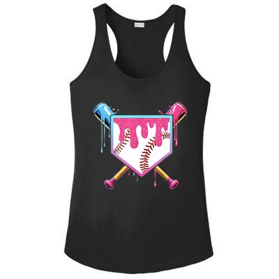 Baseball Base Drip Ice Cream Sports Fan Ladies PosiCharge Competitor Racerback Tank