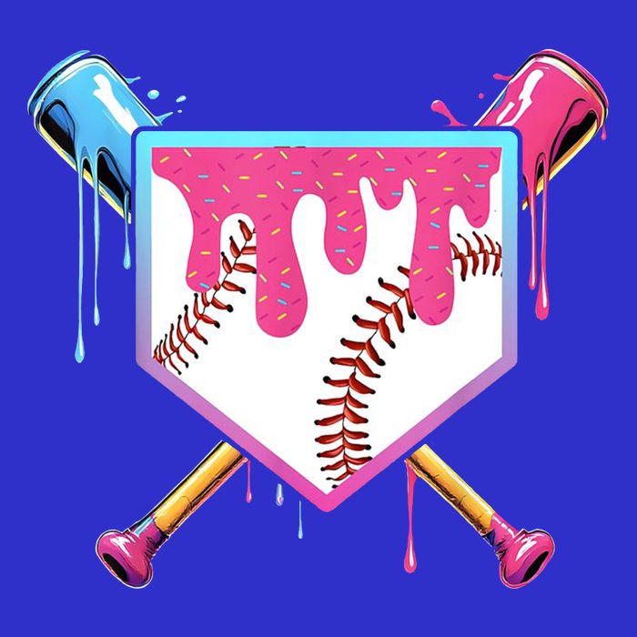 Baseball Base Drip Ice Cream Sports Fan Hoodie