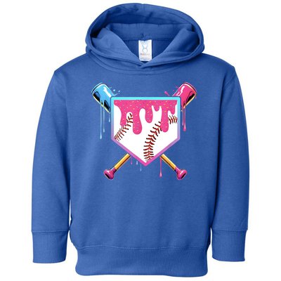 Baseball Base Drip Ice Cream Sports Fan Toddler Hoodie