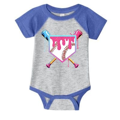 Baseball Base Drip Ice Cream Sports Fan Infant Baby Jersey Bodysuit