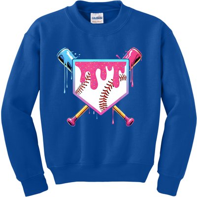 Baseball Base Drip Ice Cream Sports Fan Kids Sweatshirt