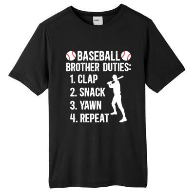 Baseball Brother Duties Brother Of A Baseball Player Gift Tall Fusion ChromaSoft Performance T-Shirt