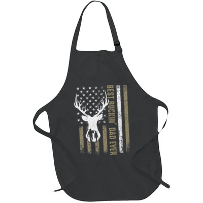 Best Buckin Dad Ever Deer Hunting Fathers Day American Flag Apron