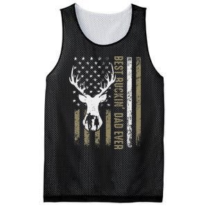 Best Buckin Dad Ever Deer Hunting Fathers Day American Flag Mesh Reversible Basketball Jersey Tank