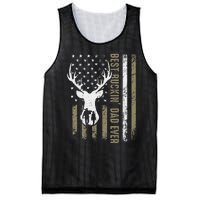 Best Buckin Dad Ever Deer Hunting Fathers Day American Flag Mesh Reversible Basketball Jersey Tank