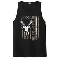 Best Buckin Dad Ever Deer Hunting Fathers Day American Flag PosiCharge Competitor Tank