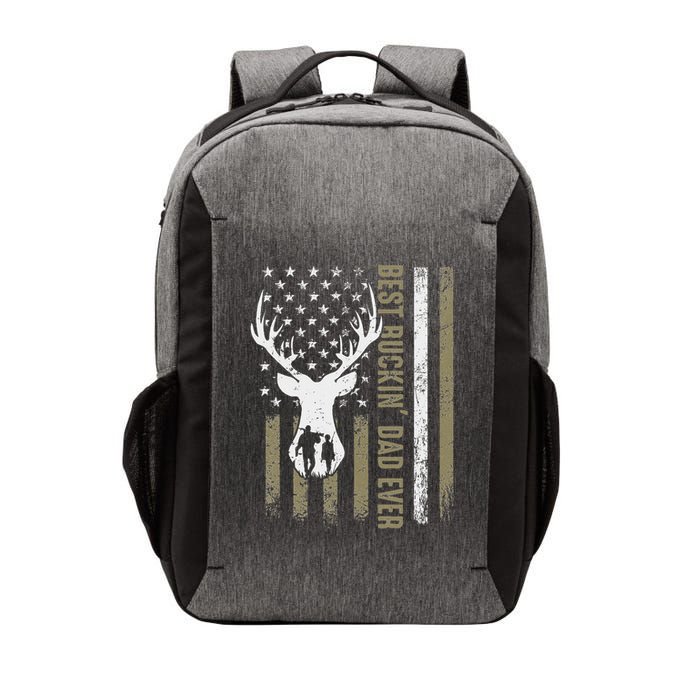 Best Buckin Dad Ever Deer Hunting Fathers Day American Flag Vector Backpack