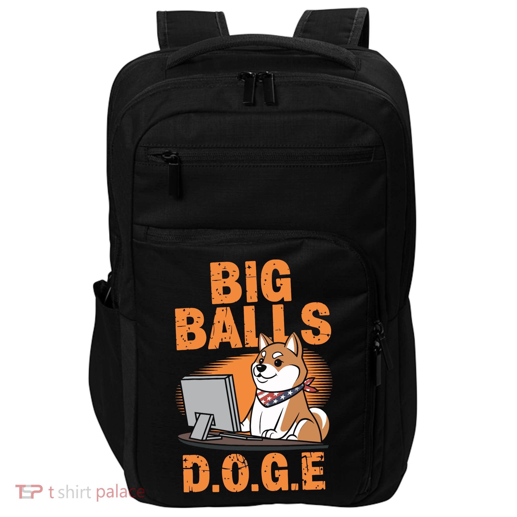 Big Balls D.O.G.E Doge Funny Impact Tech Backpack