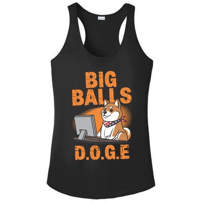 Big Balls D.O.G.E Doge Funny Ladies PosiCharge Competitor Racerback Tank