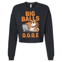 Big Balls D.O.G.E Doge Funny Cropped Pullover Crew