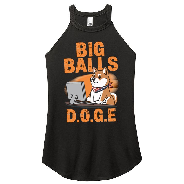 Big Balls D.O.G.E Doge Funny Women's Perfect Tri Rocker Tank