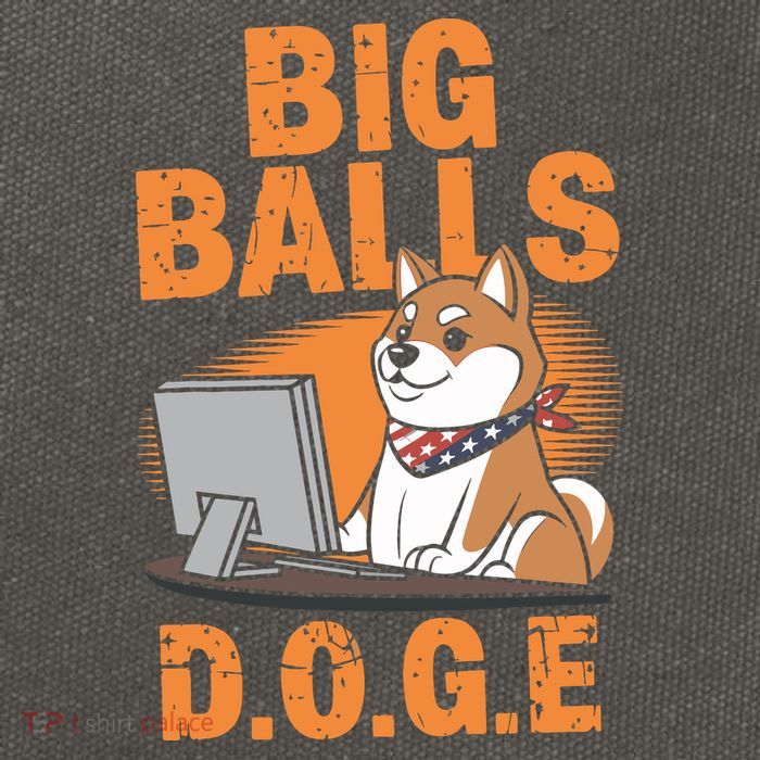 Big Balls D.O.G.E Doge Funny Cotton Canvas Backpack