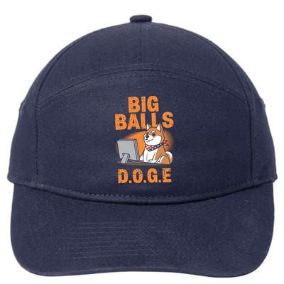 Big Balls D.O.G.E Doge Funny 7-Panel Snapback Hat