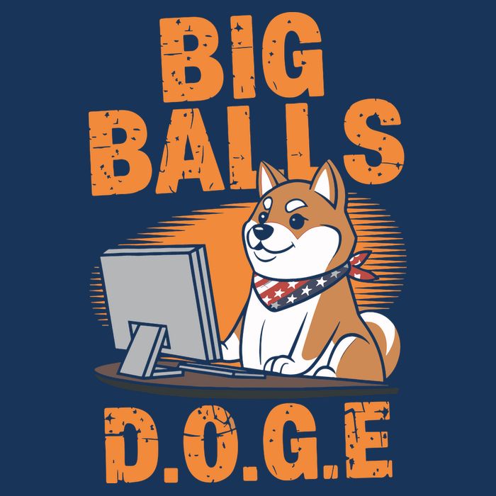 Big Balls D.O.G.E Doge Funny Drawstring Bag