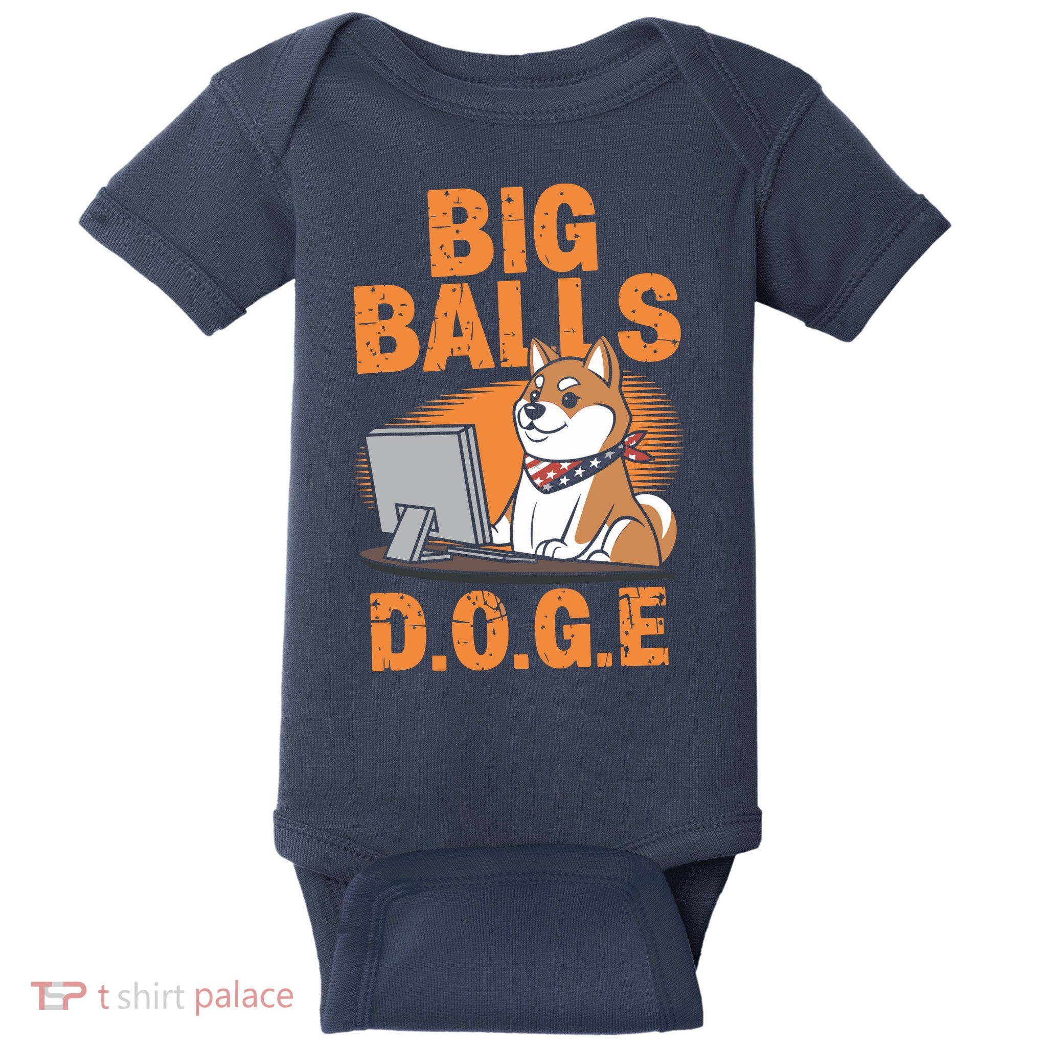 Big Balls D.O.G.E Doge Funny Baby Bodysuit