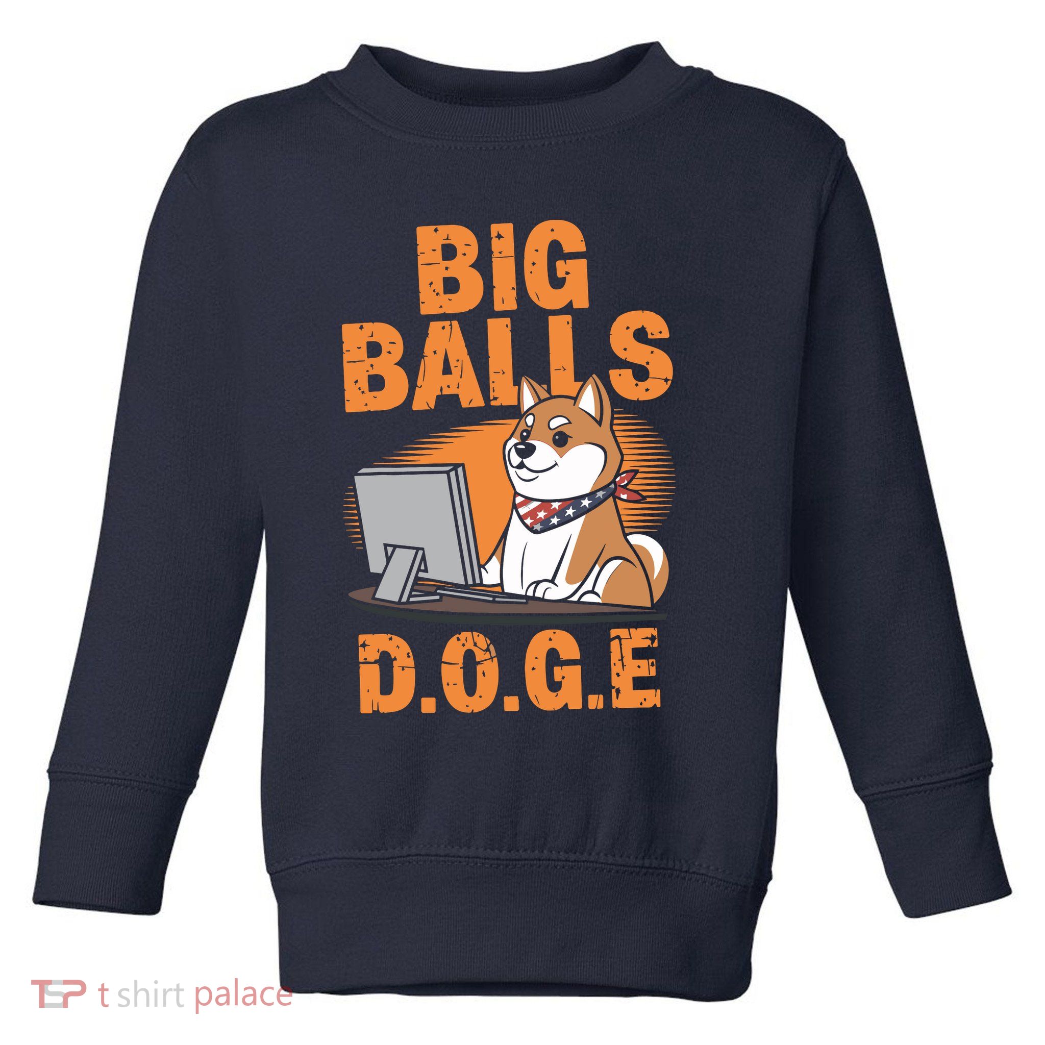 Big Balls D.O.G.E Doge Funny Toddler Sweatshirt
