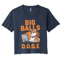 Big Balls D.O.G.E Doge Funny Women's Crop Top Tee