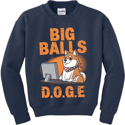Big Balls D.O.G.E Doge Funny Kids Sweatshirt