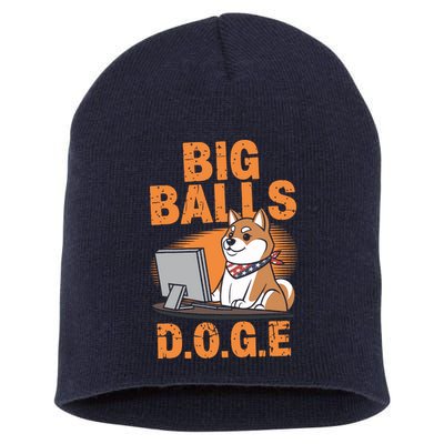 Big Balls D.O.G.E Doge Funny Short Acrylic Beanie