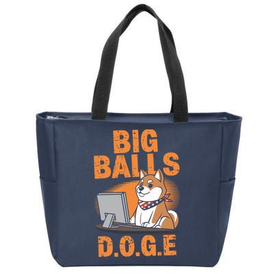 Big Balls D.O.G.E Doge Funny Zip Tote Bag