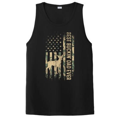 Best Buckin Dad Ever American Flag FatherS Day Funny Gift PosiCharge Competitor Tank