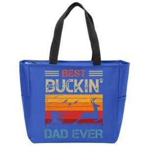 Best Buckin Dad Ever Deer Hunters Christmas Dad Funny Gift Zip Tote Bag