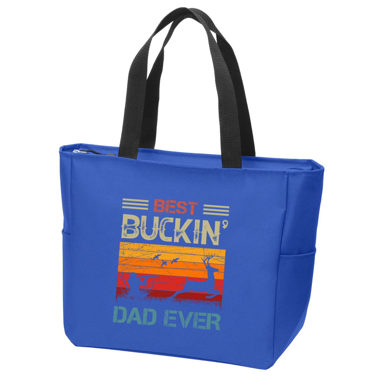 Best Buckin Dad Ever Deer Hunters Christmas Dad Funny Gift Zip Tote Bag