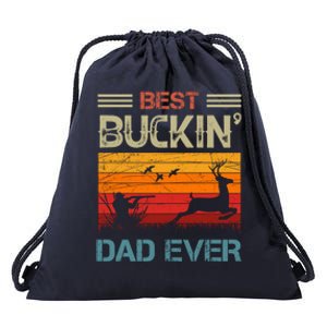 Best Buckin Dad Ever Deer Hunters Christmas Dad Funny Gift Drawstring Bag