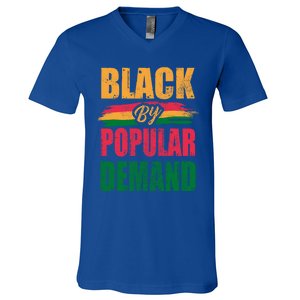 Black By Ded Popular Africanamerican History Proud Month Cute Gift V-Neck T-Shirt