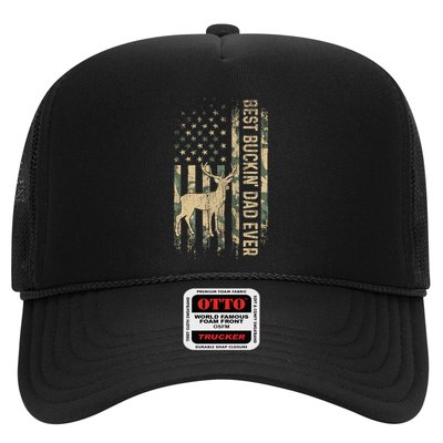 Best Buckin Dad Ever American Flag FatherS Day Cute Gift Trucker Hat