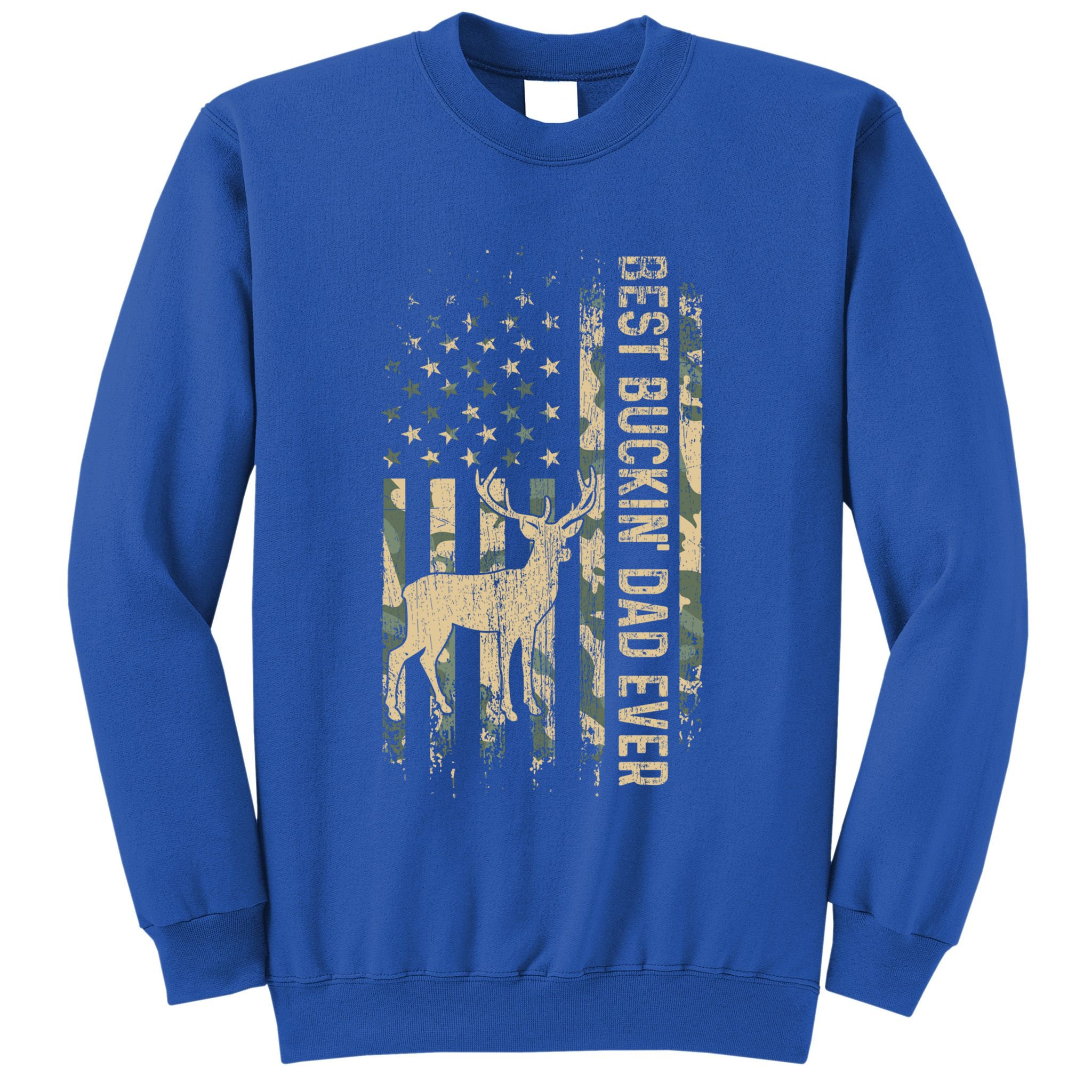 Best Buckin Dad Ever American Flag FatherS Day Cute Gift Sweatshirt