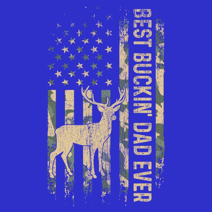 Best Buckin Dad Ever American Flag FatherS Day Cute Gift Button